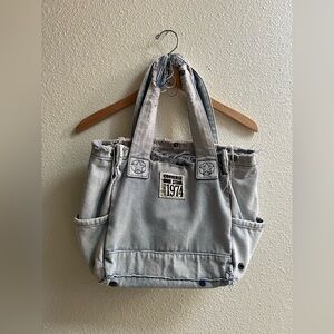 Converse One Star 1974 Light Gray Denim Purse